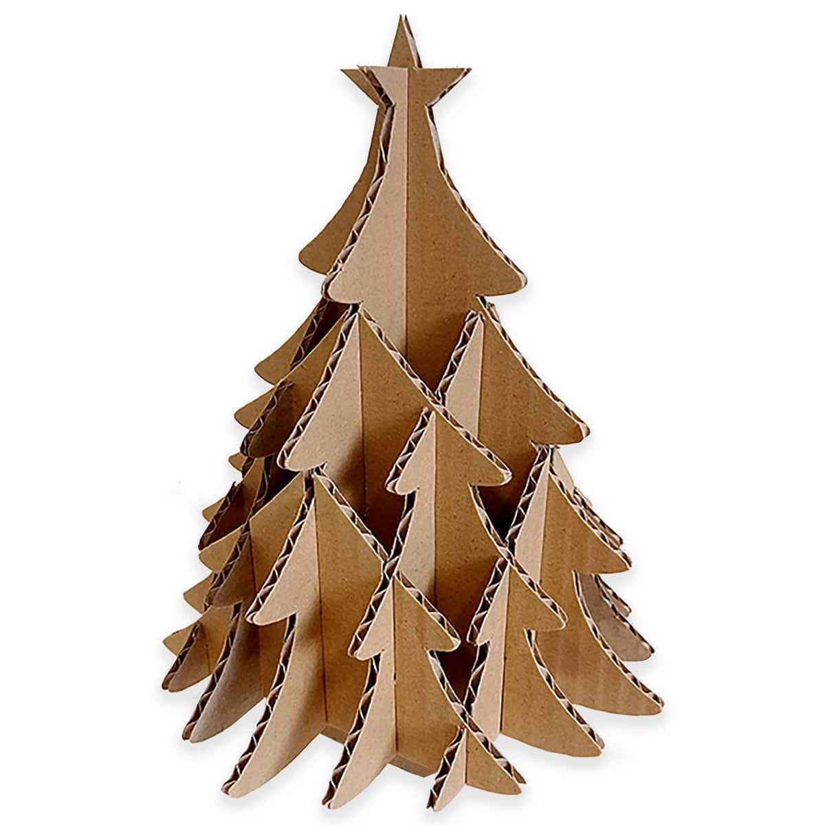 DECORACIÓN DE CARTÓN - Árbol de Navidad Carton 10 Piezas Premium. Arbol Decoracion Navidad Pequeño. Arboles de Navidad de Mesa. Decoración Mesa Eco. Adornos Montables FSC y Estilo.