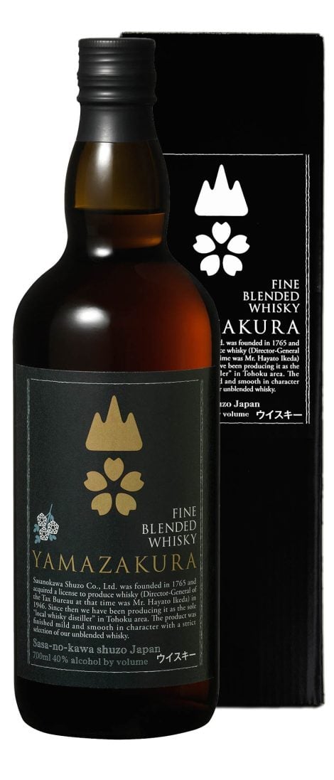 Whisky Yamazakura mezclado 40% vol., Caja regalo, Sabor Baya/Fruta seca, 0.7 litros.