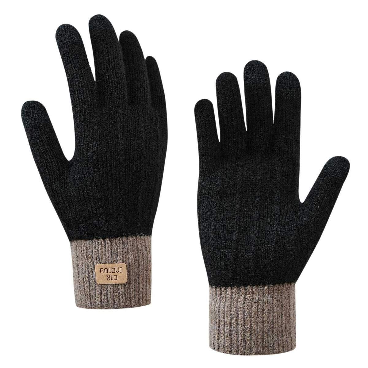 Adicloz Guantes Termicos Mujer Invierno, Guantes Tactiles Punto Forro, Guantes Frio para Conducir Running Deportes en Exterior Regalo Ideal