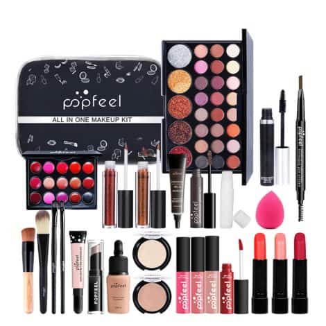 Set de 30 piezas de maquillaje profesional, kit completo de cosméticos con sombras, corrector, lápiz labial, etc. Ideal para mujeres y niñas. Regalo perfecto.