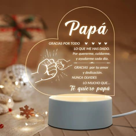 Regalos originales para papá: Luz nocturna, cumpleaños, Navidad. Ideas para padres de hijas e hijos.