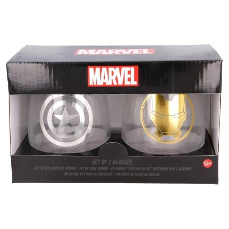 Conjunto de 2 vasos de cristal de 510 ml de Los Vengadores – Marvel.