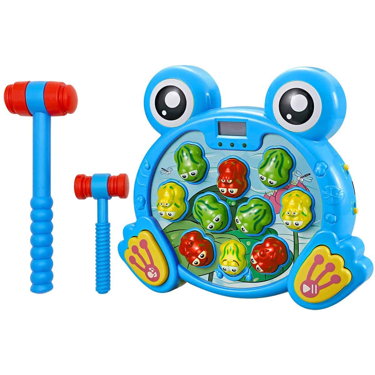 Think Gizmos TG702-B - Banco de Martillo, diseño de Rana, con Martillo, Regalo Divertido para niños y niñas, Aprendizaje y Desarrollo Activo, Juguete de Golpe Stem para niños pequeños