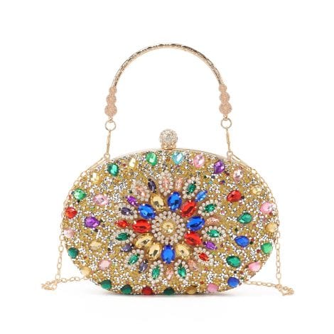 Bolso de noche con imitación de diamantes, deslumbrante para fiestas, bodas y elegancia femenina.