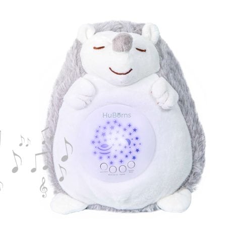 HuBorns – Peluche Musical para Bebés con 3 Modos de Ruido Blanco y 15 Nanas, Luz Quitamiedos Estrellada y Galáctica.