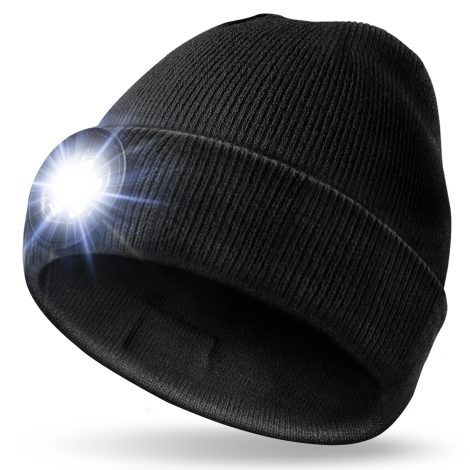 Gorro de Invierno con Luz LED Recargable, Regalo Original para Hombre en Navidades y Cumpleaños.