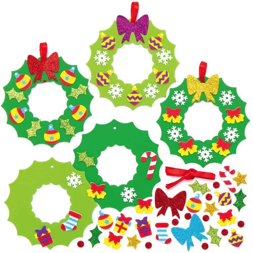 Baker Ross AX504 Guirnaldas De Navidad De Espuma - Paquete De 8, Guirnaldas Para Niños Para Diseñar Y Decorar, Decoración Navideña Ideal, Ideal Para La Escuela Y Actividades Grupales Artesanales