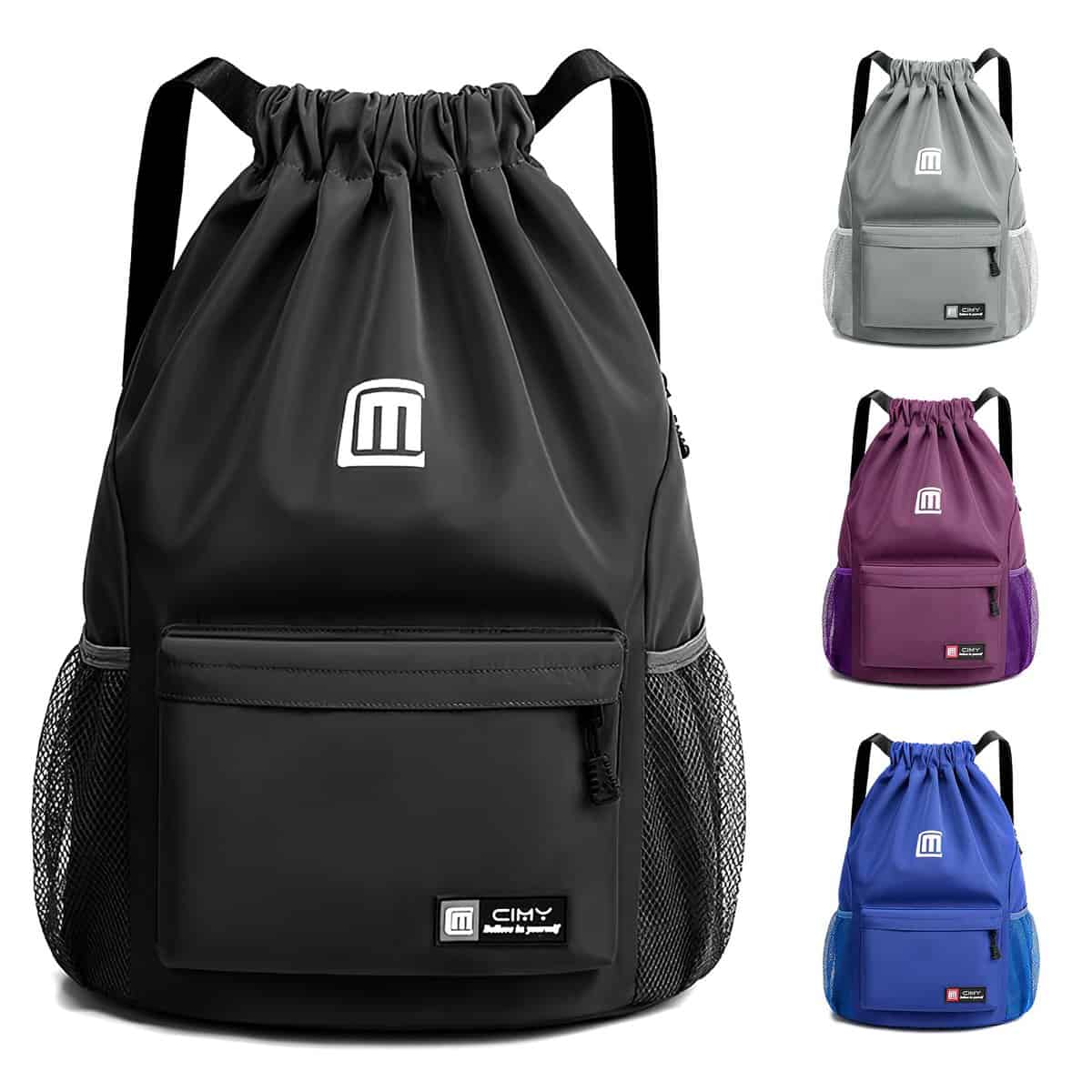 Sarsumir Mochila Cuerdas para Mujer Hombre, Impermeable Bolsa de Cuerdas Gran Capacidad Mochila Deportiva para Compras Yoga Deporte Viajes