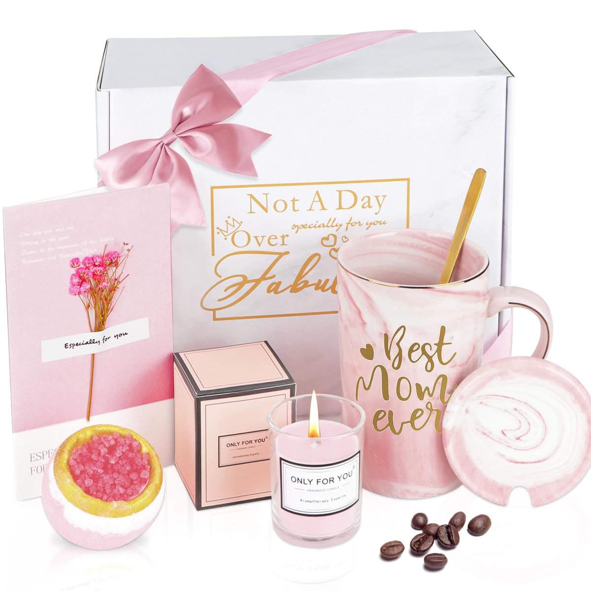 MEIMUCUL Geschenke Regalos para Mamá, Taza de Café Juego de Tazas de Porcelana Set de Regalo para Mamá,La Mejor Mamá del Mundo,La Mejor Mamá,Regalo de