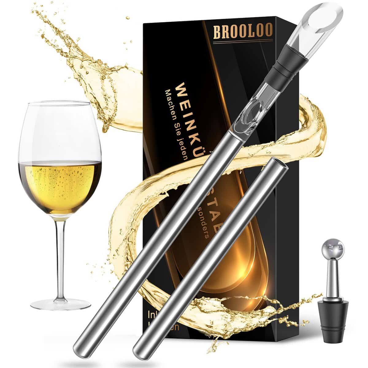 Regalos Originales para Mujer Hombre Navidad - Enfriador de Botellas de Vino Accesorios Vino Regalo Amigo Invisible Regalos Calendario Adviento Hombre Regalos Amantes del Vino Regalo Dia del Padre