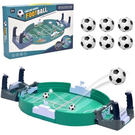 Juego de Futbolín Mini Xinrongda con 6 Bolas y Juguetes para Dos Jugadores. Ideal para niños de 10 años. Regalo interactivo.