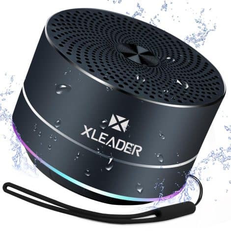 XLeader A6 – Altavoz Bluetooth portátil y resistente al agua, con bajos potentes para dispositivos iPhone, iPad, Android. Ideal para fiestas al aire libre.