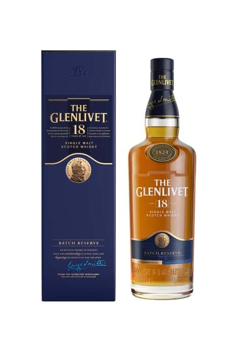 El Glenlivet 18 años, Whisky escocés de malta en botella de 700 ml.