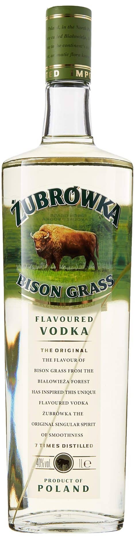 Vodka Zubrowka Saborizada con Hierba de Bisonte 40% – 1000 ml