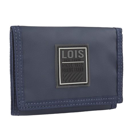 Lois – Carteras juveniles para hombre con monedero  Cartera pequeña hombre  Protección RFID 309201, Azul marino.