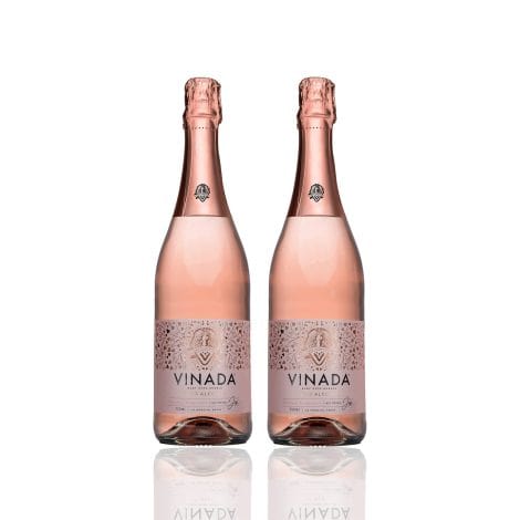 VINADA Espumoso Rosado – Vino sin alcohol – Pack de 2 botellas de 750 ml – Espumante sin alcohol premium elaborado con uvas españolas, una alternativa sin alcohol irresistiblemente burbujeante.