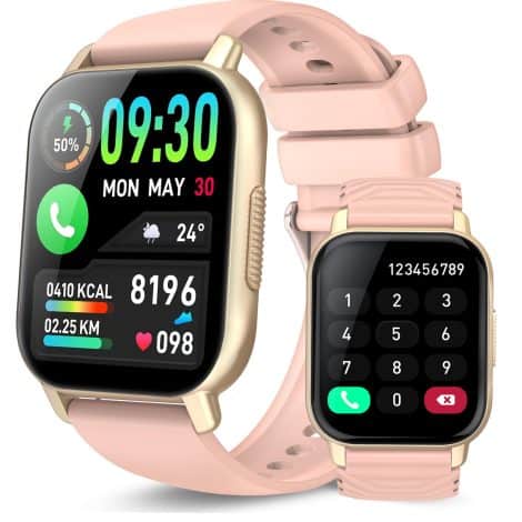 Reloj Inteligente para Mujer WeurGhy con Llamadas, Smartwatch de 1.85”, Monitoreo de Ritmo Cardíaco y Sueño, 112 Modos Deportivos, IP68 Impermeable.