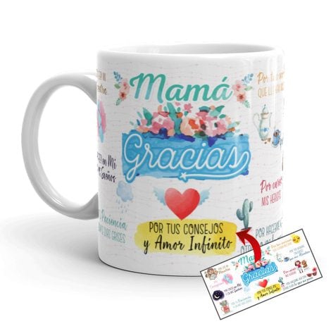 Taza de Mamá – Regalo Original para Madres con Mensaje de Agradecimiento – Diseños Variados