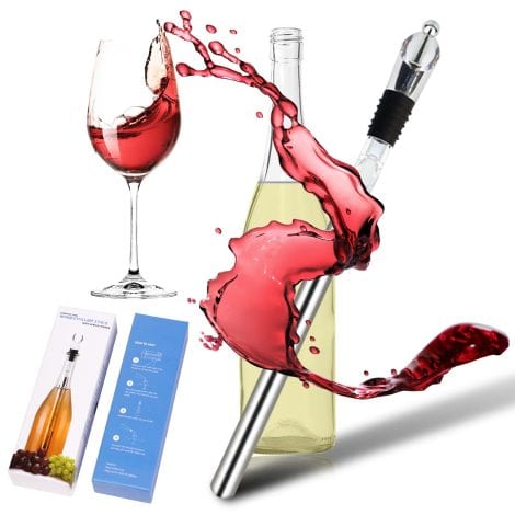 Enfriador de Vino MXTIMWAN con Varilla de Enfriamiento, Regalo Ideal para Cumpleaños y Fiestas.