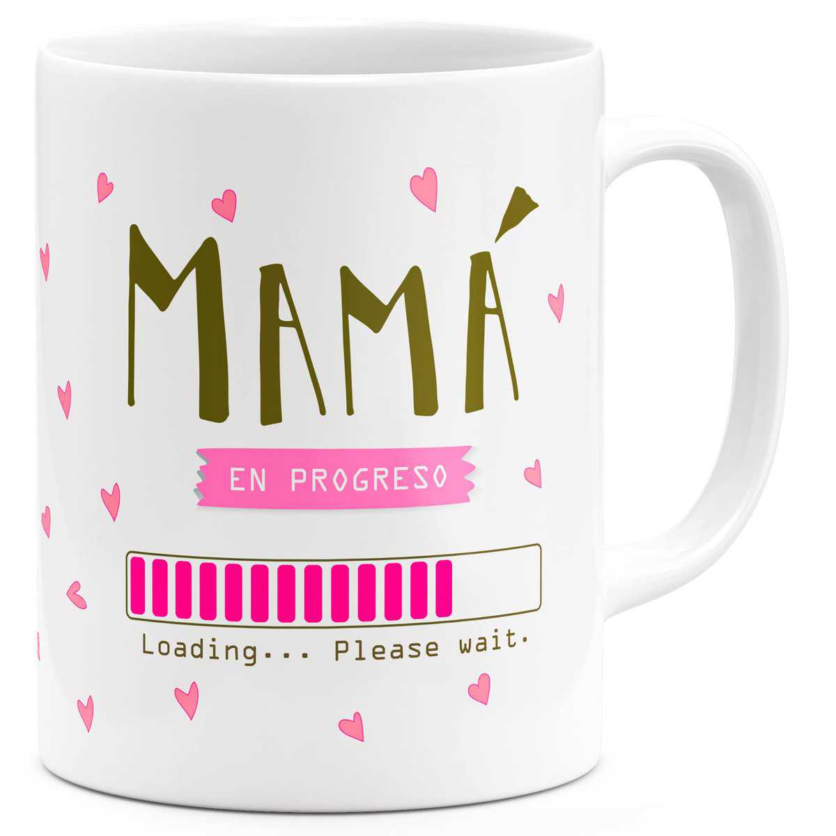 SNOWMUG Taza Mamá Embarazada Mamá En Progreso  Regalos Originales Para Mujer Madres o Embarazada Regalos Para Mamas Embarazadas o Primerizas  Taza Desayuno Madre Primeriza Dia de la Madre