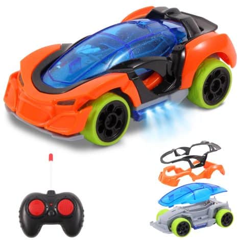 Coche de Control Remoto Pup Go para Niños de 3 a 7 años, Juguete RC DIY, Cumpleaños (Naranja).