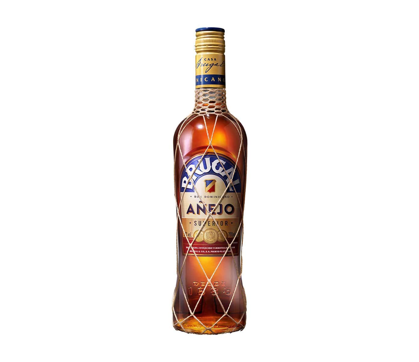 Brugal Añejo Ron Dominicano Superior Envejecido en Barrica de Roble, 38% - 700 ml