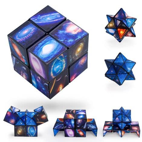 Set de cubo mágico RIKONDA 2 en 1, Cubo de Descompresión Estrellado para niños y adultos  Juegos educativos.