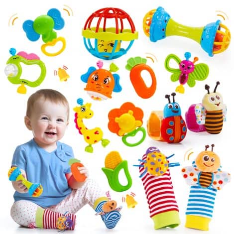 Juguetes Tsokize para bebés de 0 a 6 meses, sonajeros, regalos, mordedores y juegos Montessori.