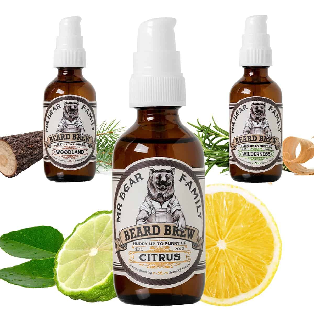 Mr Bear Family Beard Oil (Citrus, 60ml)