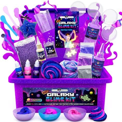 Kit de bricolaje Mini Galaxy Slime Original Stationery con todo para niños de 10 a 12 años.