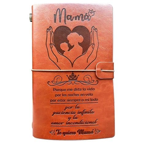 Cuaderno de piel A5 para mamá, el regalo perfecto para el Día de la Madre, cumpleaños o Navidad.