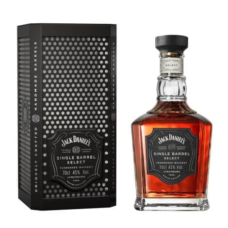 Whisky Jack Daniels de Barril Único, Presentación Metálica para Regalar, 45% Vol. Alcohol, 700 ml.