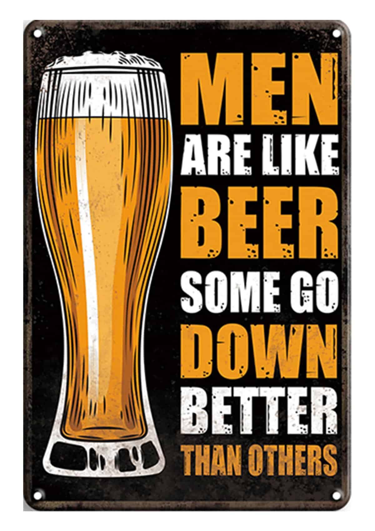 Ducomi Placa de metal vintage para hombres are like Beer  20 x 30 cm  Ideas de regalo para aficionados a la cerveza, decoración de pared retro, arte (Beer 10819)