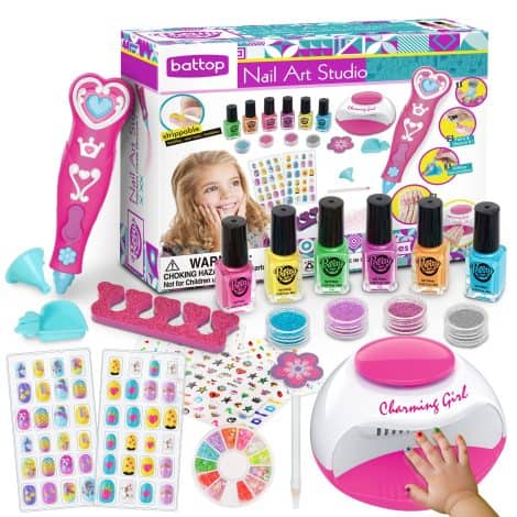 Set de maquillaje y esmaltes de uñas LemonDream para niñas de 7-8 años, regalo ideal.