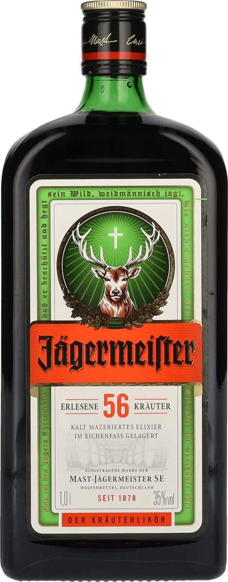 Jägermeister Jägermeister 35% vol. 1L – Botella de 1000 ml.