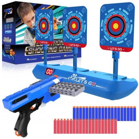 Pistola de Juguete con Objetivo Electrónico Digital para Niños, Entrenamiento de Tiro al Blanco de 40 Balas.