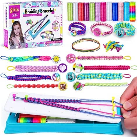 Kit de pulseras para niñas, joyería DIY, juegos de amistad, regalos navideños y de cumpleaños para niños de 6 a 12 años.