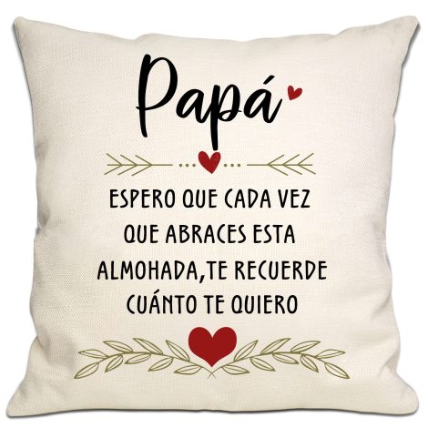 Cojín Recuerdo del Amor de Tus Hijos, Regalo Ideal para Cumpleaños, Día del Padre y Navidad.