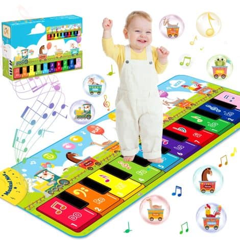 Alfombra de Piano Interactiva con Sonidos de Animales, Juguete Educativo para Bebés, Niños y Niñas.