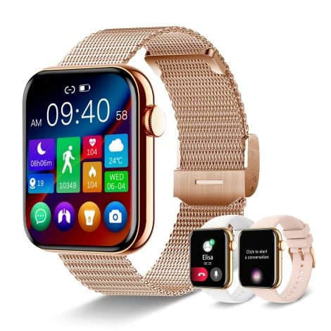 Reloj Inteligente Betatree 1,85” con Llamada Bluetooth, AI de Voz y 19 Modos Deportivos para Mujer.