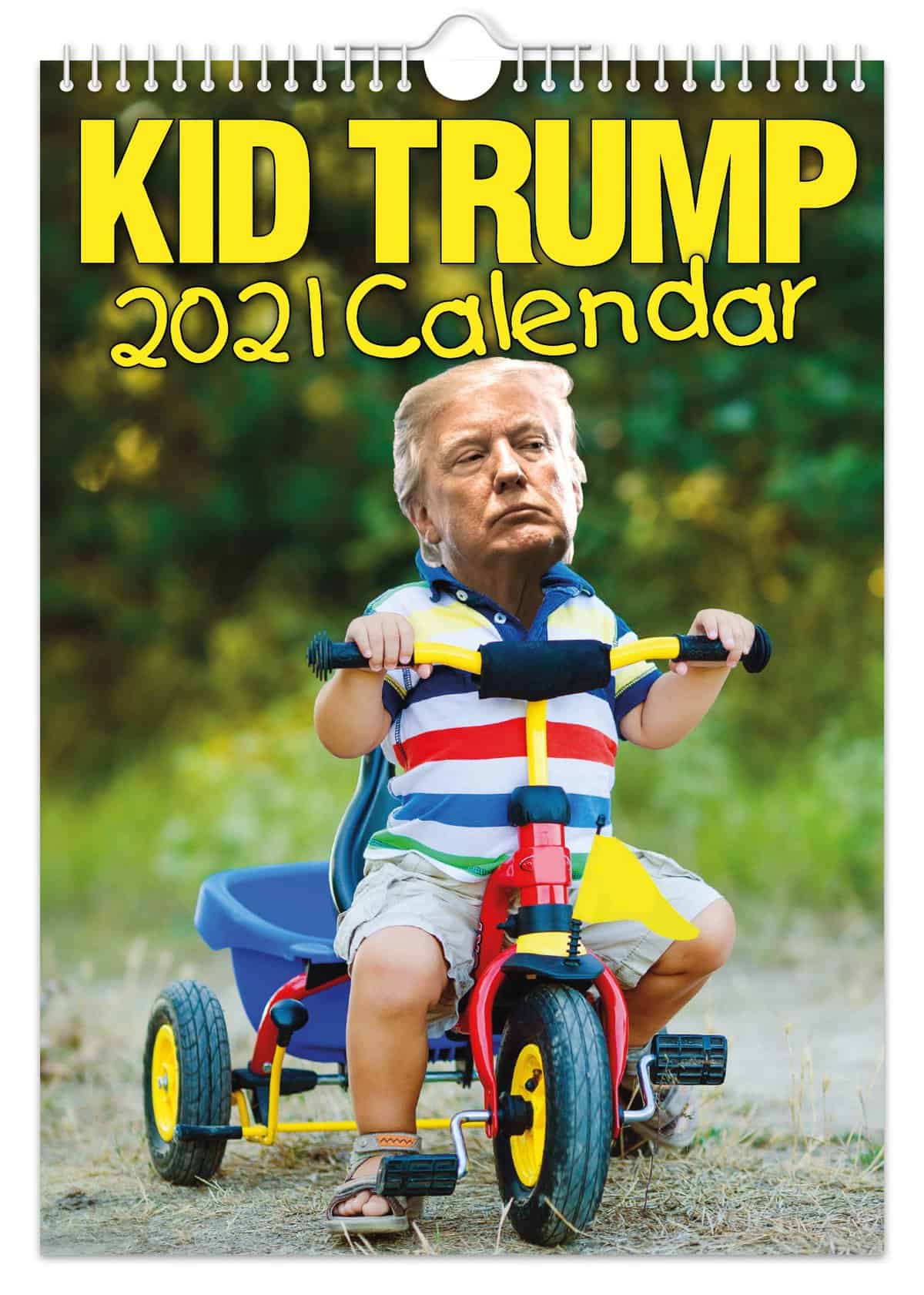 Kid Trump/Donald Trump  Calendario de pared 2021  Divertido/Quirky/Navidad/Cumpleaños/Idea de regalo/Novedad/Humor/Santa/Secreto/Planificador de año/Regalo de oficina