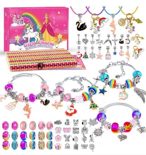 Kit de pulseras BYTOKI para niñas de 5 a 12 años, ideal para manualidades y regalo de cumpleaños.