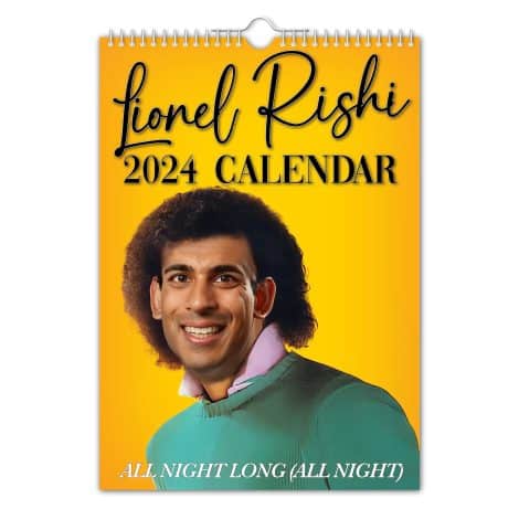 Calendario de pared 2023 de Lionel Rishi: Divertido y original regalo de Navidad, cumpleaños o para la oficina.