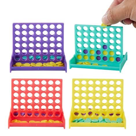 Los Twiddlers – Set de 24 juegos de Conecta 4, 8cm – Mini juguetes para niños, ideas para fiestas.