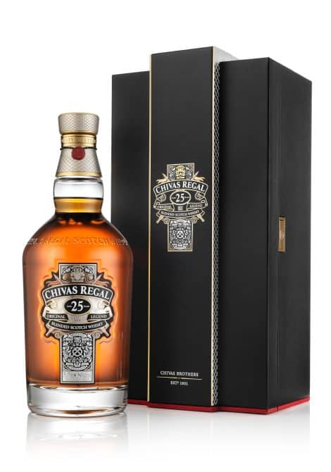 Chivas Regal 25 años, Whisky Escocés exclusivo de alta calidad, botella de 700 ml.