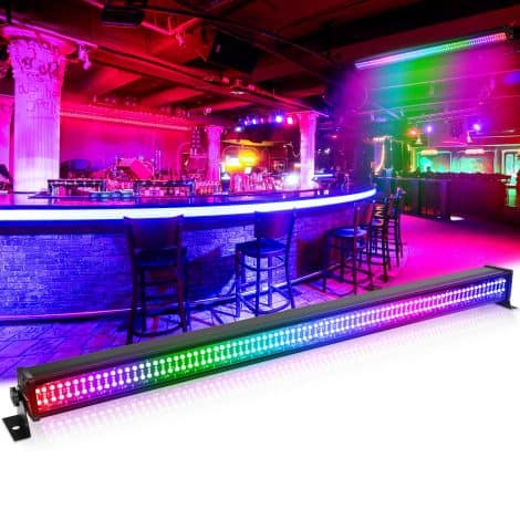 Barra de luz para escenarios con 336 LEDs RGBW de 80W, control DMX512 para fiestas, bodas, discotecas y eventos.