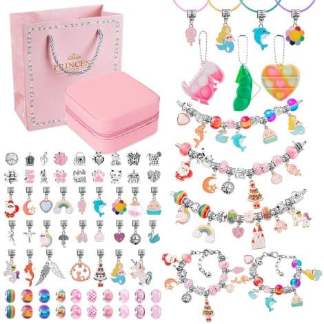 Kit de fabricación de joyas y pulseras para niñas de 5 a 12 años, regalo perfecto.