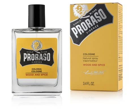 Colonia Proraso Hombre Madera y Especias, 100 ml, perfume refrescante y reconfortante, tónico facial amaderado, agradable aroma masculino.