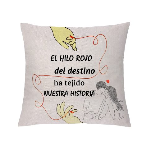 Funda de cojín para parejas, amor eterno, regalo para aniversario, cumpleaños, San Valentín. Decoración navideña. (Tipo 1) 45x45cm.