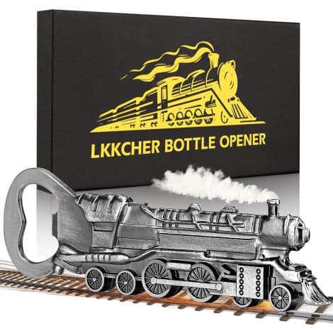 Regalos de Locomotora a Vapor para Hombres: Abrebotellas de tren, perfectos para Cumpleaños, San Valentín, Padre, Novio. Ideas Originales.